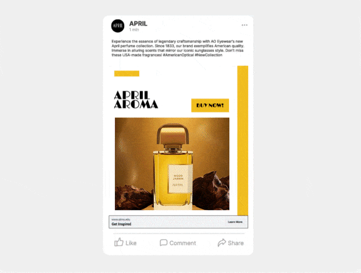 Gif displays how you can edit background for any ad using AdGPT's AI ad generator.