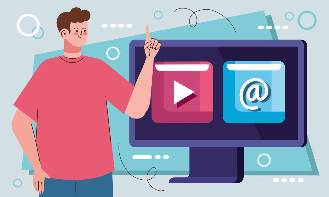 Illustration of Website Link to Video Maker